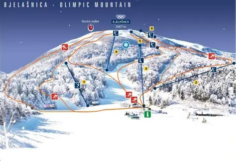 Mapa skijališta na Bjelašnici
