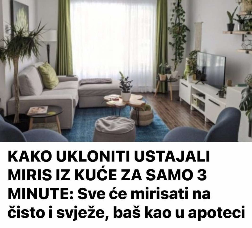 KAKO UKLONITI USTAJALI MIRIS IZ KUĆE ZA SAMO 3 MINUTE: Sve će mirisati na čisto i svježe, baš kao u apoteci - featured image